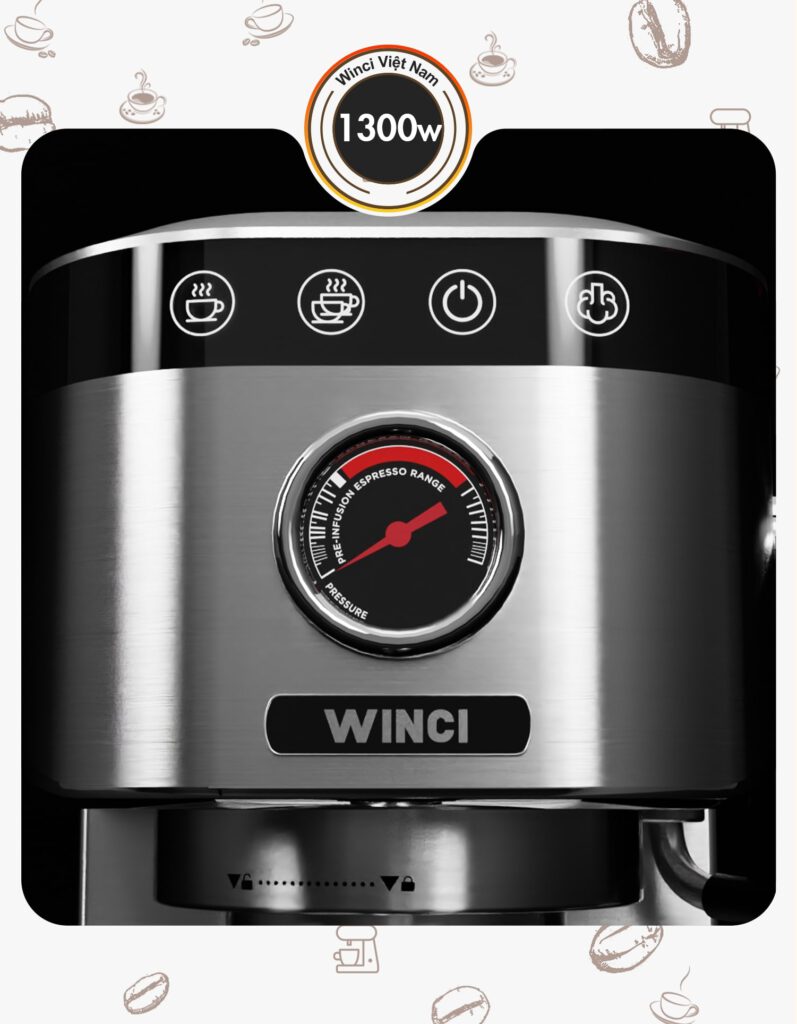 Đồng hồ đo áp suất của máy pha cà phê Espresso Winci CM5100 