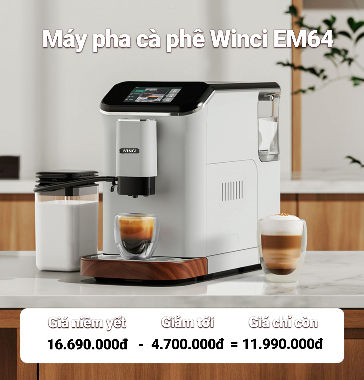 Máy pha cà phê Winci EM64