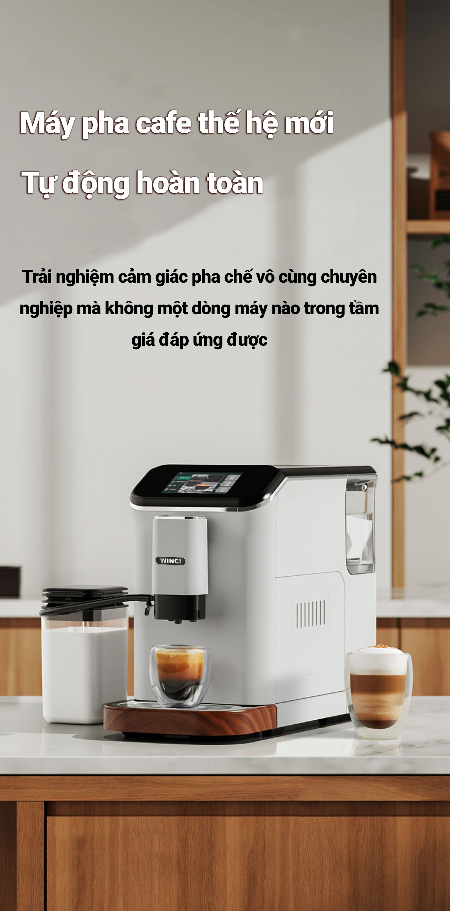 Máy pha cà phê tự động Winci EM64 thế hệ mới