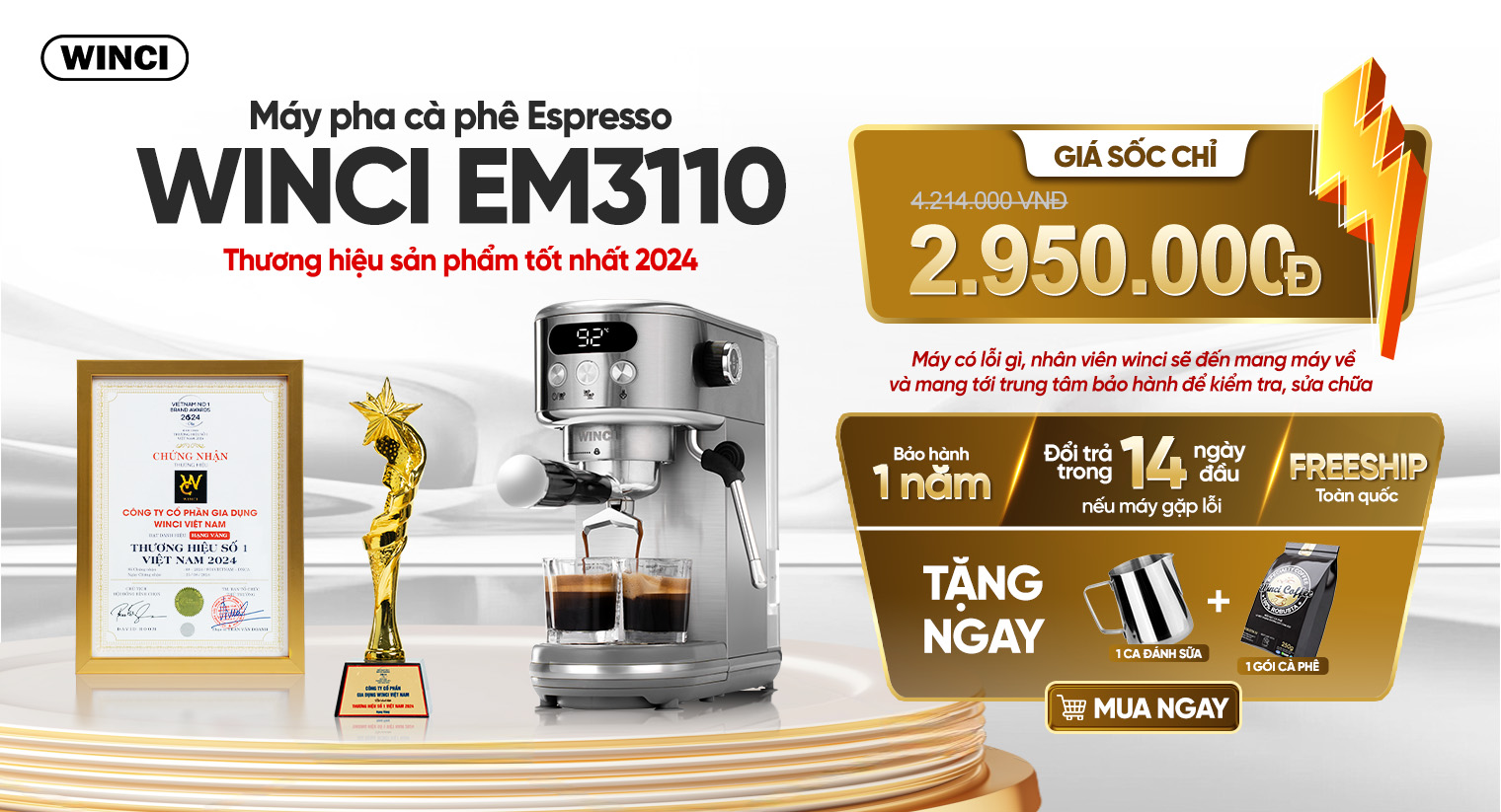 Gọi ngay tới Hotline 1900 6127 hoặc 0919613615 để được tư vấn rõ hơn về Winci EM3110 và nhận thêm nhiều ưu đãi